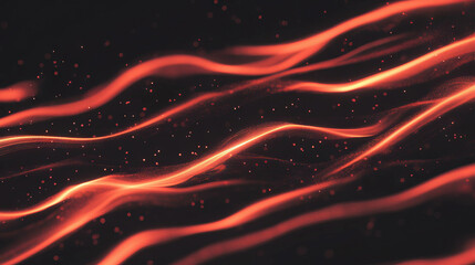 Poster - Dynamic light trails of fire sparks against a dark background for design and decoration