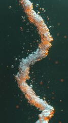 Poster - Dynamic water bubble formation underwater abstract dark background close-up fluid dynamics