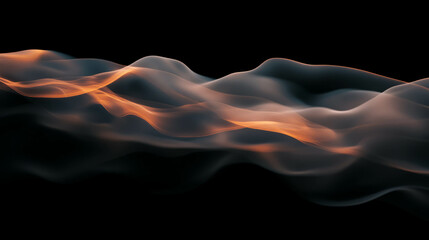 Poster - Fiery smoke trails against a dark background for dramatic and atmospheric design