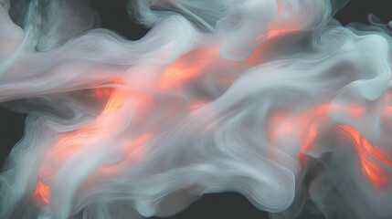 Poster - Dynamic fire and smoke background with swirling patterns for creative design