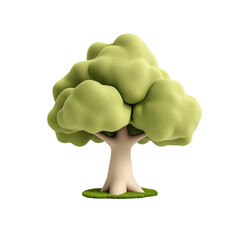 Poster - Green tree silhouette against a solid black background with no visible details or distractions isolated on transparent background..