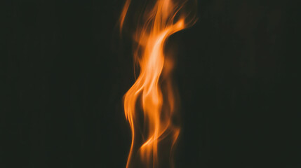 Poster - Flickering flames on dark background for dramatic effects and designs