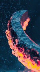 Poster - molten lava flow abstract environment macro dynamic atmosphere captivating concept