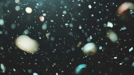 Poster - Celebratory festive background with swirling confetti for party designs