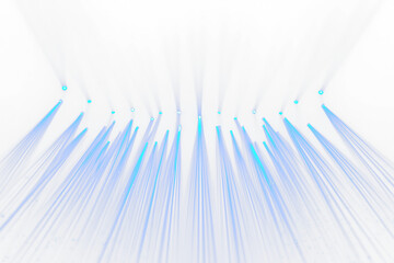 Poster - Blue stage lighting beams on Transparent background.