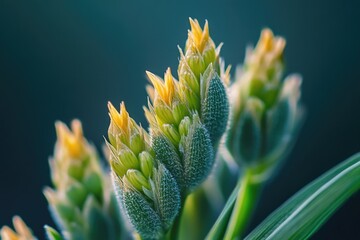 Poster - A close-up shot of a plant with bright yellow flowers