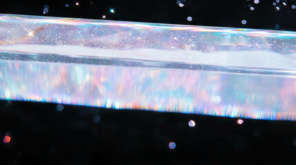 Poster - Dreamy glitter reflections on prism surface for festive party or celebration design