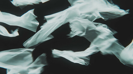 Poster - Abstract background with floating paper scraps for creative design
