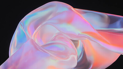 Poster - Iridescent soap bubbles floating on dark background for creative design
