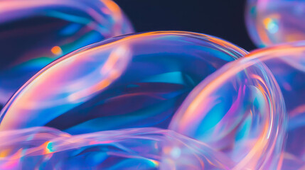 Aufkleber - Iridescent soap bubbles background with vibrant colors for design