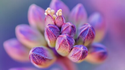 Poster - A close-up view of a flower with a blurred background