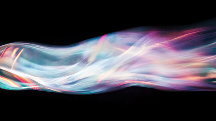 Poster - Abstract hyperspace motion with blurred light streaks for sci-fi themes
