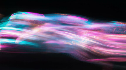 Poster - Futuristic hyperspace jump background with vibrant blurred motion for science fiction themes