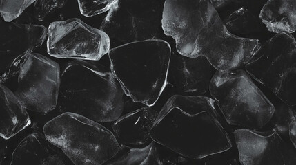 Poster - Dark stone and ice texture for nature and design projects
