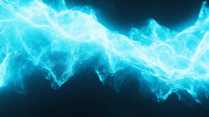 Poster - Abstract ice texture with deep cracks and blue hues for winter designs