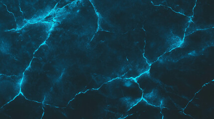 Poster - Fractured ice texture with deep cracks and vivid blue hue for design and background use