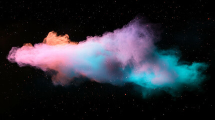 Poster - Ethereal interstellar dust cloud in cosmic nebula setting