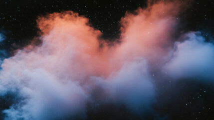 Poster - Mystical interstellar dust clouds with vibrant colors in space
