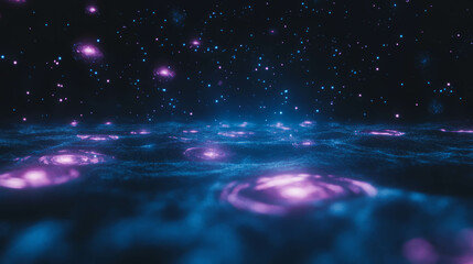 Poster - Multiverse portals and distorted realities in a cosmic night sky