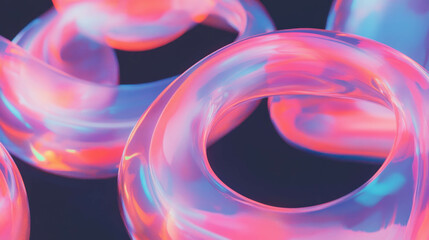 Poster - Vibrant multiverse portals and distorted reality background for futuristic design