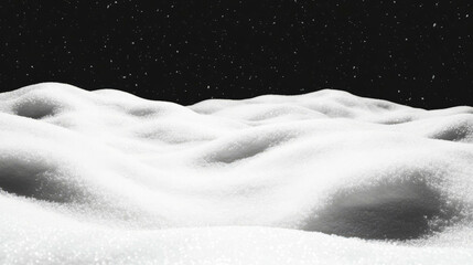 Aufkleber - Serene winter landscape with snowdrifts and textured snowfall scene