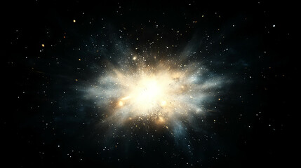 Poster - Cosmic burst and bright light in space for science and astronomy design