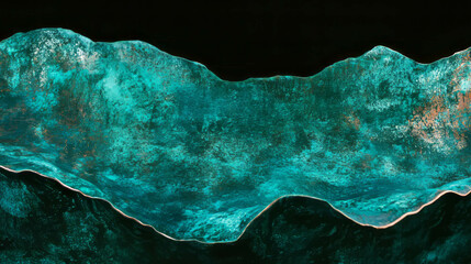 Poster - Textured copper surface with dark patina for artistic backgrounds