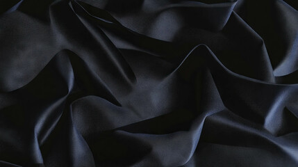 Poster - Dramatic texture of black crumpled paper for creative design and background