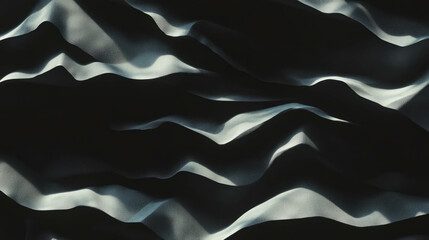 Poster - Abstract black and white rumpled paper texture for artistic design and background
