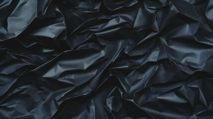 Poster - Black wrinkled paper texture for creative design projects