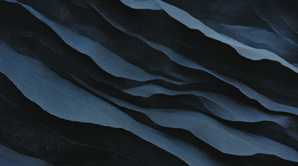 Poster - Abstract textured black layered paper background for creative design