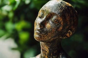 Aufkleber - A detailed view of a figurine depicting a human, ideal for illustration or decoration