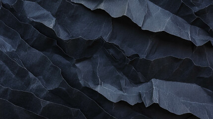 Poster - Abstract black layered rumple paper texture for artistic backgrounds