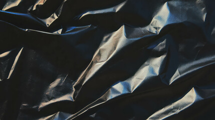 Poster - Black rumpled paper texture for modern art and design projects