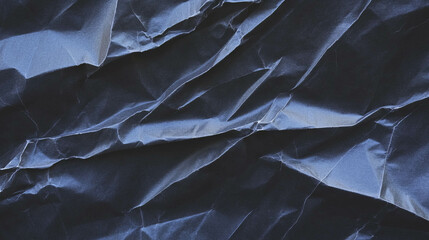 Aufkleber - Abstract black crumpled paper texture for background design and creativity