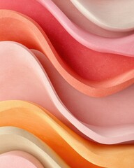 Poster - Colorful wavy patterns abstract art visual design studio close-up aesthetic inspiration