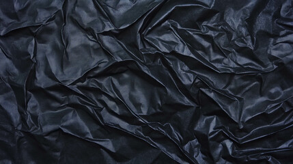 Poster - Black rumpled paper texture overlay for creative designs
