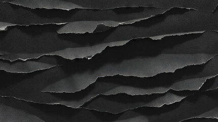Poster - Abstract texture of torn black paper for creative design projects