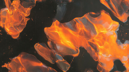 Poster - Vibrant copper texture overlay with bright orange accents for design and art projects
