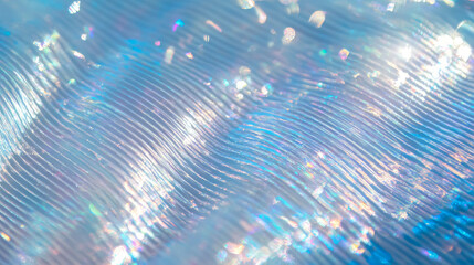 Poster - Iridescent ribbed overlay texture with light reflections for creative design
