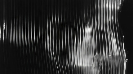 Poster - Abstract overlay texture of ribbed transparent material for modern design