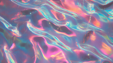 Poster - Artistic coarse wavy ribbed texture with vibrant iridescent colors for design projects