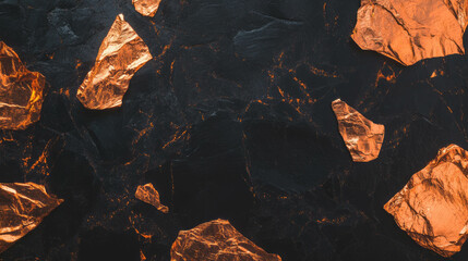 Poster - Copper and stone texture overlay for artistic background design