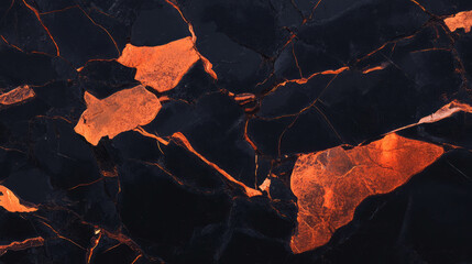 Poster - Dramatic copper cracked texture overlay for artistic backgrounds and design