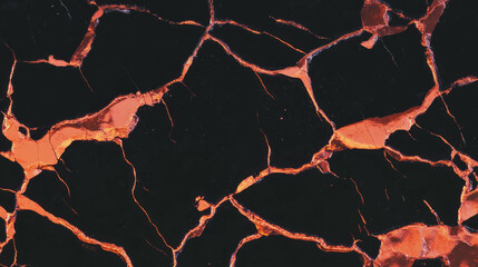 Poster - Copper texture with deep cracks and dark accents for creative design projects
