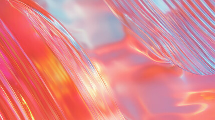 Poster - Abstract overlay texture with irregular ribbed transparent plastic design