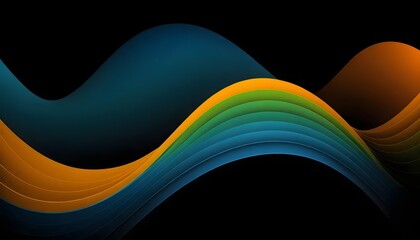 Aufkleber - abstract colorful wave background