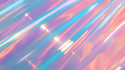 Aufkleber - Iridescent abstract background with ribbed transparent texture for creative design