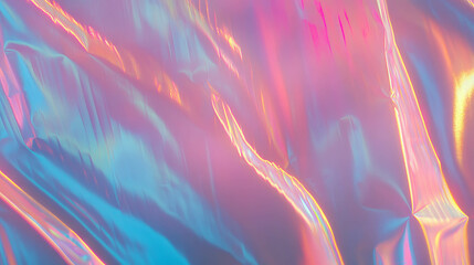 Aufkleber - Iridescent texture of ribbed transparent plastic for artistic design and background