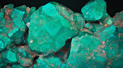 Poster - Verdigris copper texture with thick green accents for artistic design